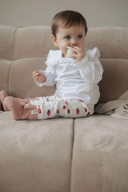 Babyschuhe aus Merinowolle, staubiges Rosa