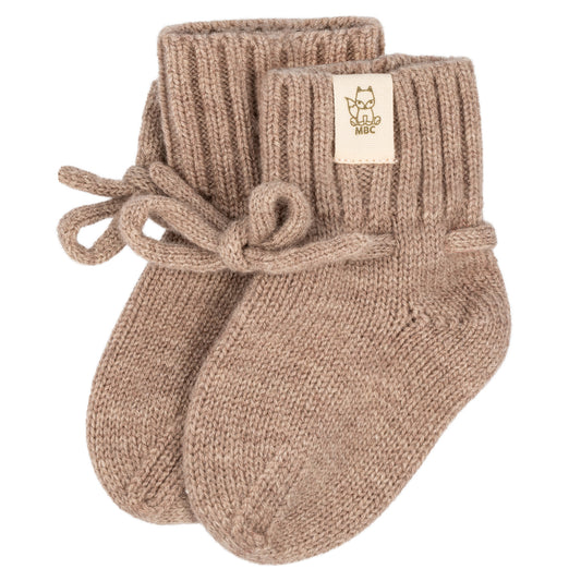 Merino-Babyschuhe Kamel