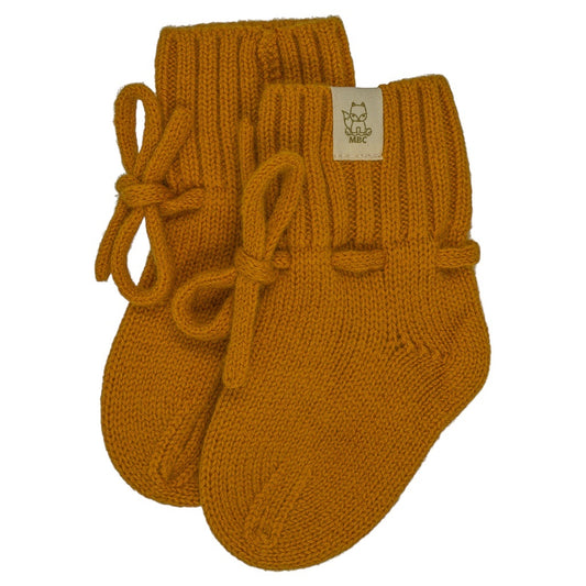 Merino-Babyschuhe Ocker